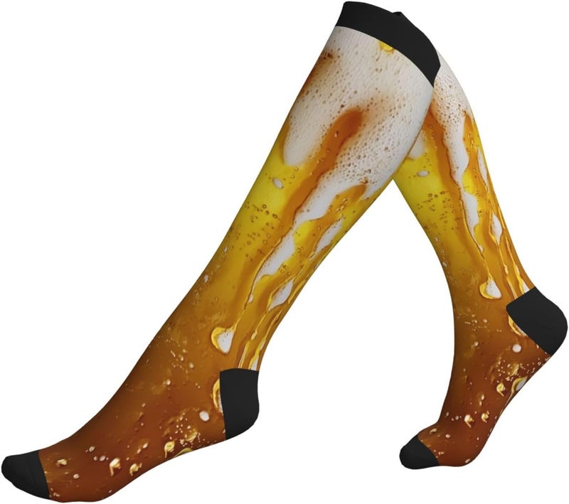 thmnj Compression Socks Knee High Support Socks for Women Men Circulation Stockings for Athletic Running Cycling Flying - Image 5